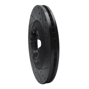 Chevrolet Colorado Brake Rotor (1) - Front Right - R1 Concepts - Drilled & Slotted - Black - `09-`12